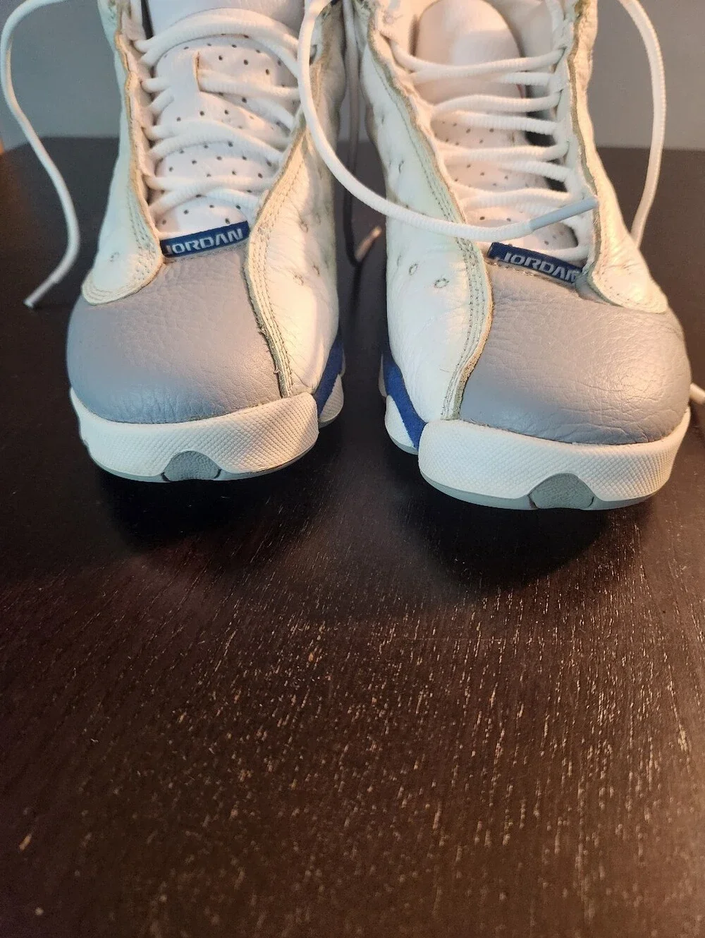 Jordan 13 Retro, French White, Blue & Gray Basketball Sneakers. Excellent Cond